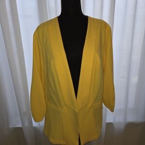 torrid Bright Yellow Open-Front Blazer